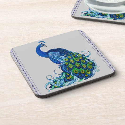 Dessous-de-verre Conception classique de paon (Côté gauche)