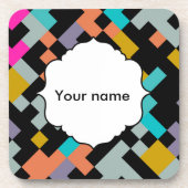 Dessous-de-verre Conception d'abrégé sur formes de Connnected (Devant)