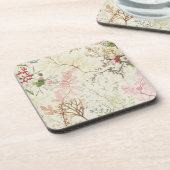 Dessous-de-verre Conception d'algue pour le matériel en soie (la (Côté gauche)