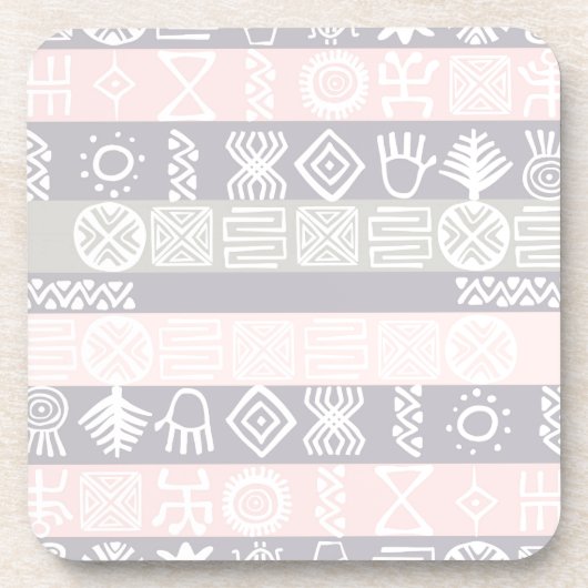 Dessous-de-verre Conception de Boho Africain Ethnique (Devant)