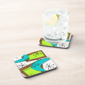 Dessous-de-verre Conception de boomerang inspirée par ère atomique (Côté Droit)