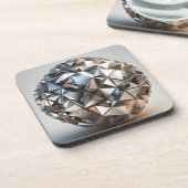 Dessous-de-verre conception de boule de reflets métalliques (Côté gauche)