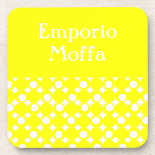 Dessous-de-verre Conception de boule mod jaune @ Emporio Moffa avec