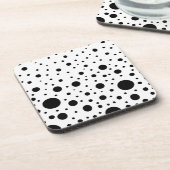 Dessous-de-verre Conception de cercle noir et blanc (Côté gauche)