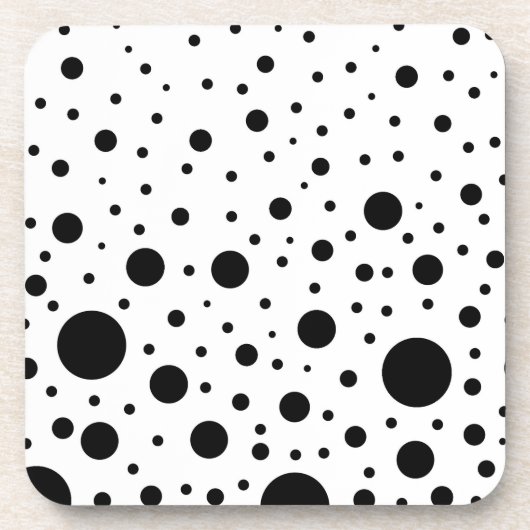 Dessous-de-verre Conception de cercle noir et blanc (Devant)