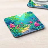 Dessous-de-verre Conception de chemin de jardin magique (Côté gauche)