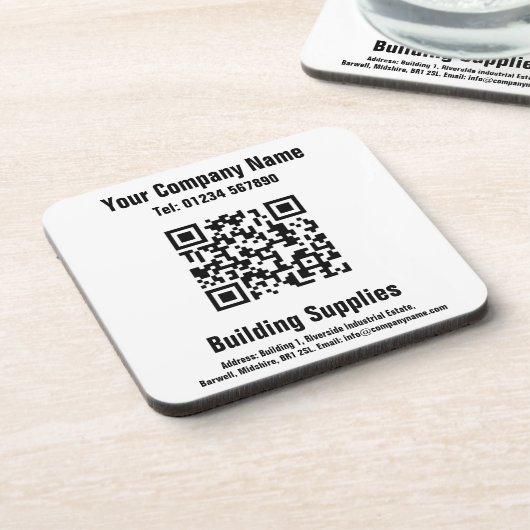 Dessous-de-verre Conception de code QR des fournitures de construct (Côté gauche)