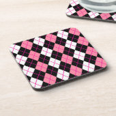 Dessous-de-verre Conception de diamant en argyle rose noir blanc (Côté gauche)