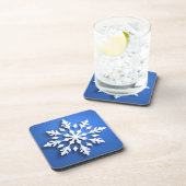 Dessous-de-verre Conception de flocon de neige blanc détaillé (Côté Droit)