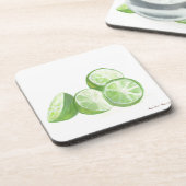 Dessous-de-verre Conception de fruit de citron vert réel (Côté gauche)