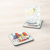 Dessous-de-verre Conception de Houston, paysage urbain du Texas | (Côté Droit)