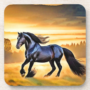 Dessous-de-verre Conception de la course de majestic Stallion