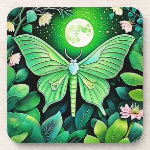 Dessous-de-verre Conception de la fleur de papillon lunaire