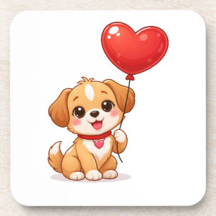 Dessous-de-verre Conception de la Saint-Valentin Ballon Cœur de Chi