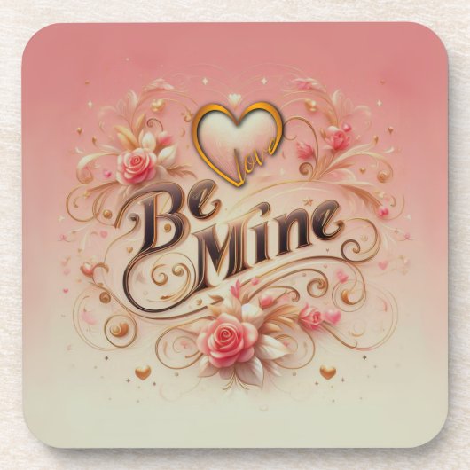 Dessous-de-verre Conception de la Saint-Valentin Sois Mienne avec C (Devant)