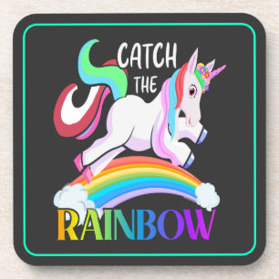 Dessous-de-verre Conception de licorne arc-en-ciel Catch