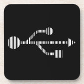 Dessous-de-verre Conception de modèle de code-barres informatique L (Devant)