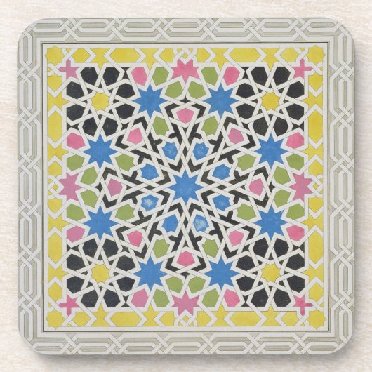 Dessous-de-verre Conception de mosaïque d'Alhambra, 'de l'Arabe (Devant)