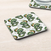 Dessous-de-verre Conception de motif de serpents - Blanc (Côté gauche)