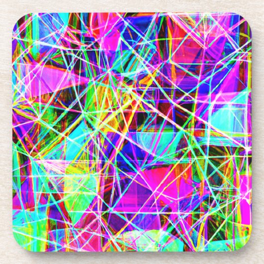 Dessous-de-verre Conception de motifs abstraits vibrants (Devant)