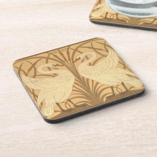 Dessous-de-verre Conception de papier peint de cygne (Côté gauche)