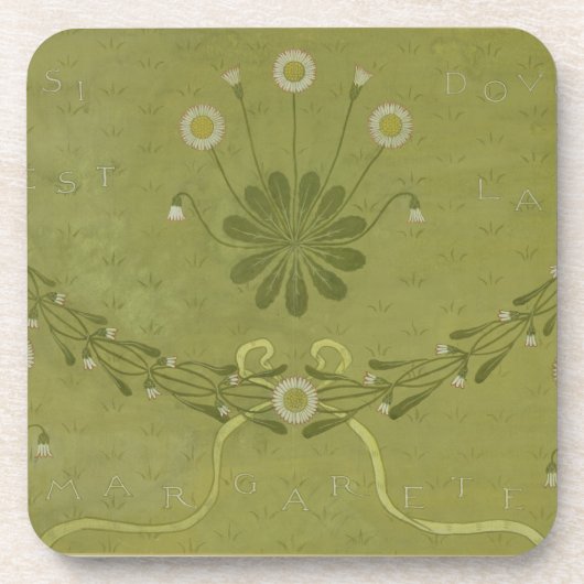 Dessous-de-verre Conception de papier peint "de Margarete de La", (Devant)