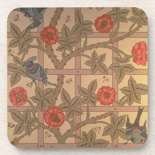 Dessous-de-verre Conception de papier peint de "treillis", 1864 (Devant)