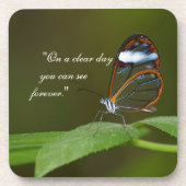 Dessous-de-verre Conception de papillon de Glasswing "temps clair" (Devant)