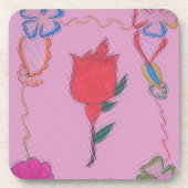 Dessous-de-verre Conception de rose spéciale (Devant)