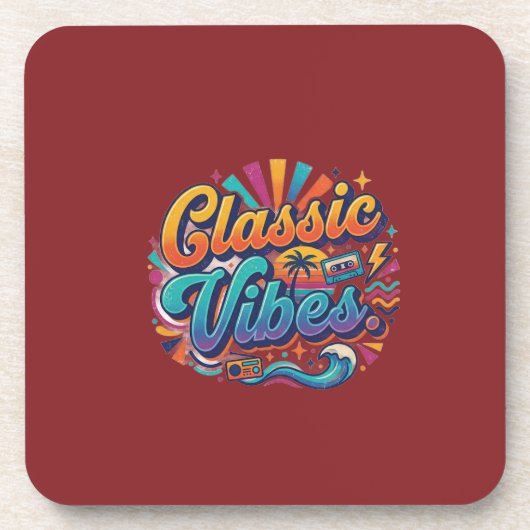 Dessous-de-verre Conception de T-Shirt Classic Vibes (Devant)