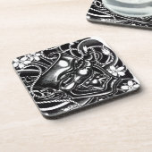 Dessous-de-verre Conception de tatouage Hannya Mask (Côté gauche)