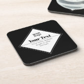 Dessous-de-verre Conception de texte moderne éditable & Votre logo (Côté gauche)