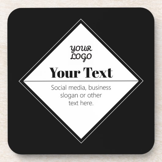 Dessous-de-verre Conception de texte moderne éditable & Votre logo (Devant)