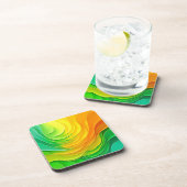 Dessous-de-verre Conception d'énergie de couleur abstraite (Côté Droit)