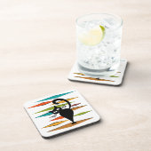 Dessous-de-verre Conception du chat noir du milieu du siècle (Côté Droit)