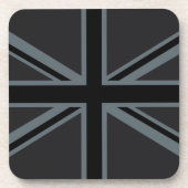 Dessous-de-verre Conception du drapeau Union Jack noir (Devant)