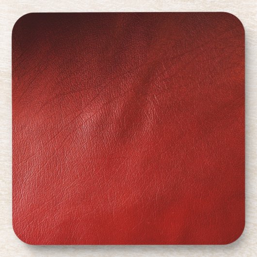Dessous-de-verre Conception en cuir rouge (Devant)