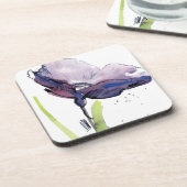 Dessous-de-verre Conception florale d'été avec le résumé peint à la (Côté gauche)