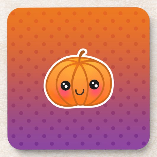 Dessous-de-verre Conception mignonne de citrouille de bande (Devant)