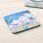 Dessous-de-verre Conception Papillon Floral Liberté (Côté gauche)