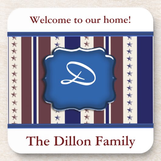 Dessous-de-verre Conception patriotique personnalisée (Devant)