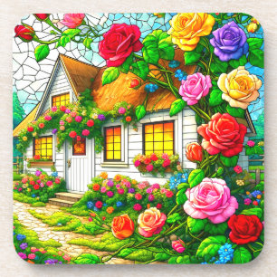 Dessous-de-verre Conception rose