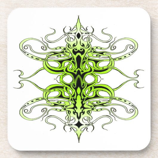 Dessous-de-verre Conception Tribale de l'Empire Vert (Devant)