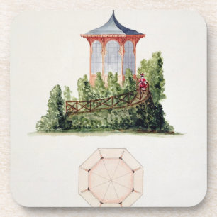 Dessous-de-verre Concevez pour un pavillon dans le style oriental
