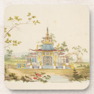 Dessous-de-verre Concevez pour un temple chinois, c.1810 (stylo et