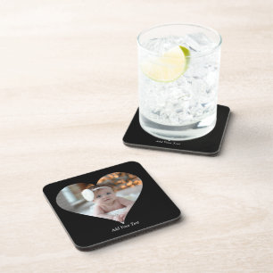 Dessous-de-verre Concevez votre propre photo en forme de coeur uniq