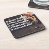 Dessous-de-verre Condition féminine Mots inspirants - Plus d'action (Côté gauche)