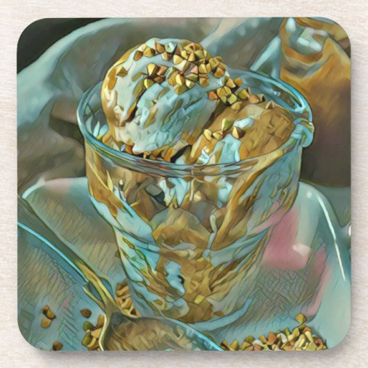 Dessous-de-verre Cône crème glacée d'été (Devant)