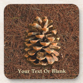 Dessous-de-verre Cône De Pin Sur Aiguilles Tombées (Devant)