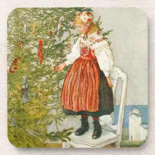 Dessous-de-verre Confettis d'arbre de Noël de Carl Larsson